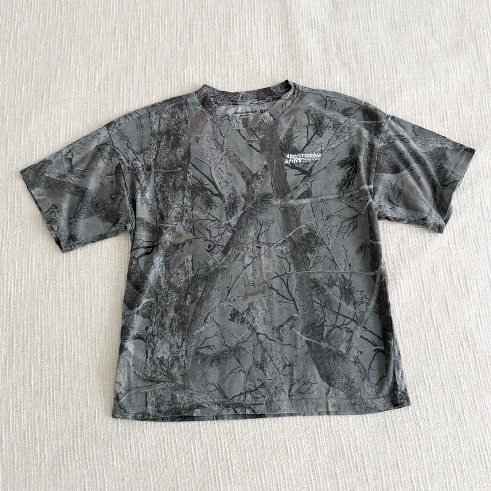 Boys Abercrombie Kids Gray Camo Short Sleeve Tee